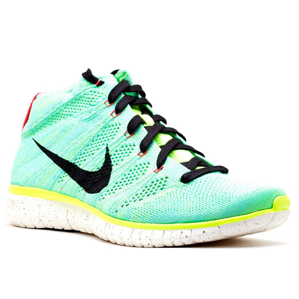 Nike Free Flyknit Chukka Sneakers Mens US 12 Turquoise Running Shoes
